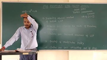 STD 12th EM SUB SPCC CH 4 INSURANCE LETTER PART 2 AMIT SIR