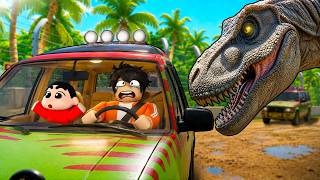 I Went to JURRASIC PARK with Shinchan in ROBLOX