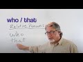 Understanding Relative Pronouns: Who and That