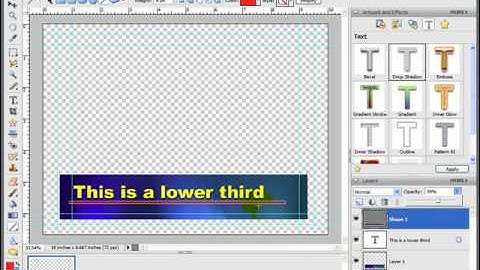 Create lower thirds for video using PhotoShop Elements