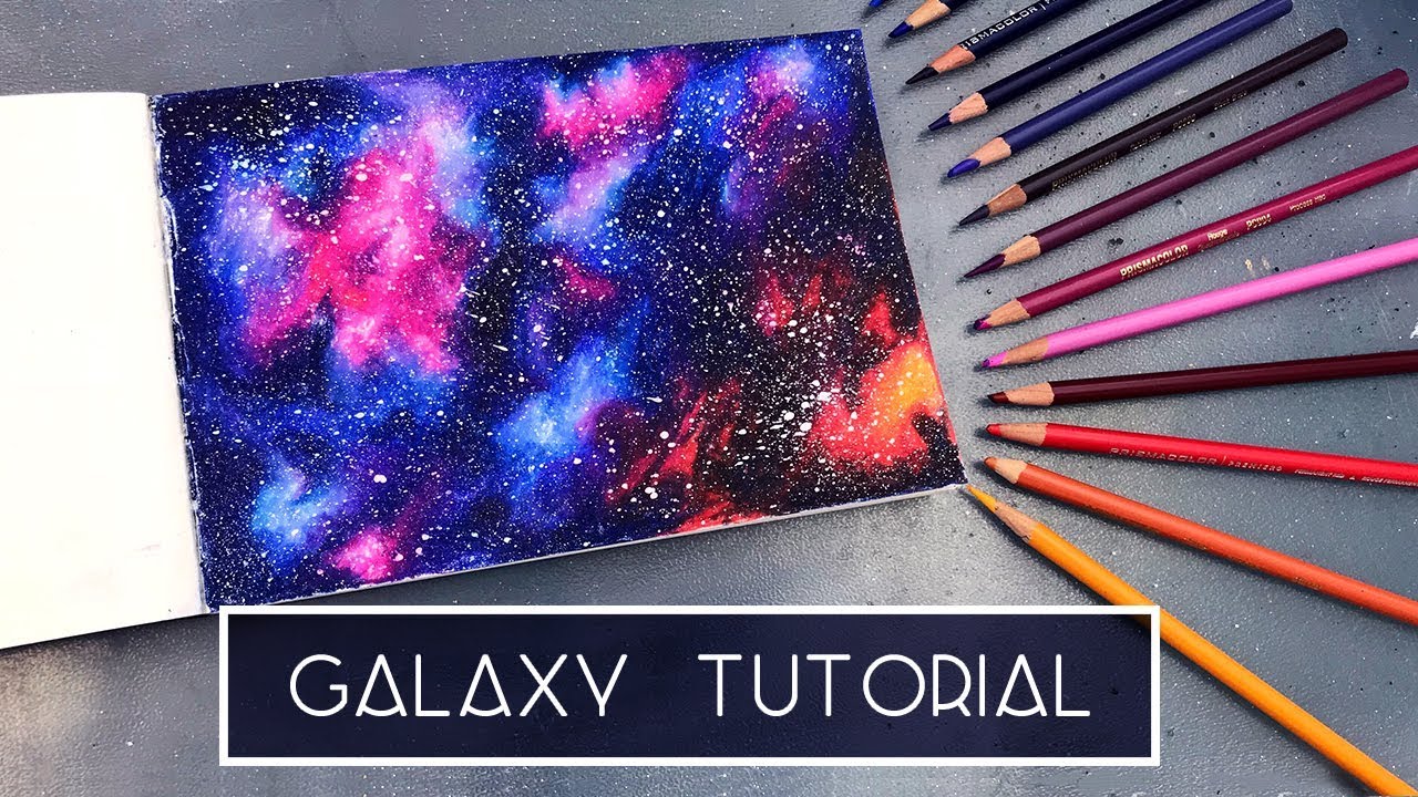 How to Draw a Galaxy | Coloured Pencil Tutorial - Tip Thủ Thuật