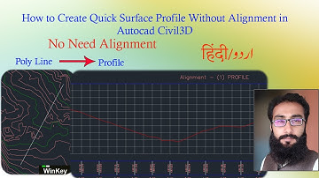 How to Create Quick Surface Profile Without Alignment in Autocad Civil3D