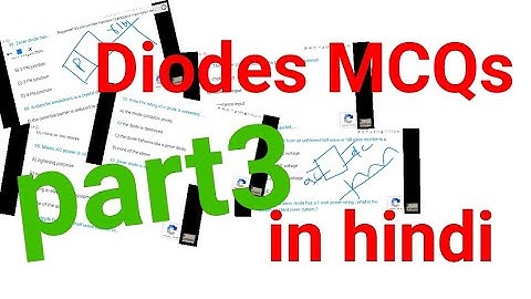 Part 3 🥀 50 MCQs 🍓Diodes and its applications🏆 2020 exam pattern
