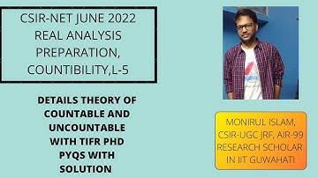 DETAILS THEORY DISCUSSION|COUNTABLE AND UNCOUNTABLE|CSIR-NET JRF|DONT