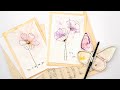 DIY cards - real-time painting tutorial for beginners with detailed sketching process