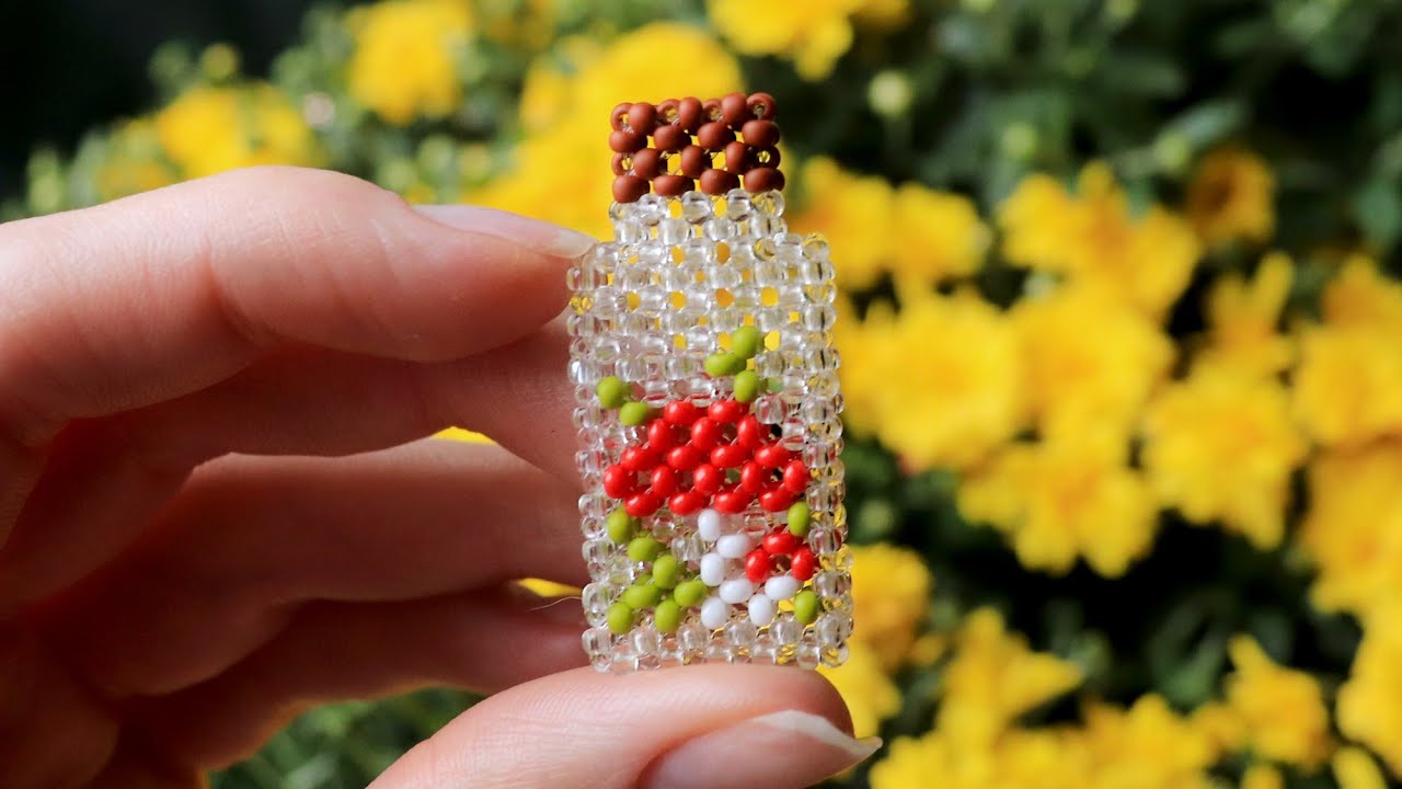 Баночка з бісеру з мухоморами: покроковий майстер клас