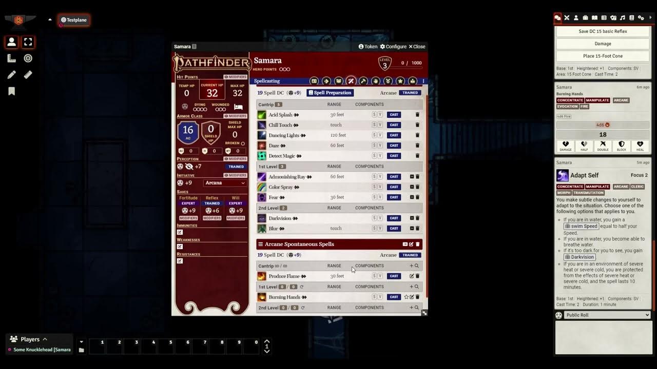 Pathfinder 2e Building a Character in Foundry VTT Spells and Crafting YouTube