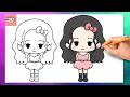How To Draw Jisoo x Hello Kitty Collab - Blackpink x Sanrio | Drawing Tutorial