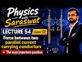 Force Between Two Parallel Current Carrying Conductors | Class 12 Lecture 54 @Vedphysics #viral