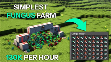 Minecraft Easy & Fast Fungus Farm Tutorial | 1 Minute Build 1.16-1.21+ | by Helm & ncolyer