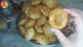how to make crispy golguppa puri at home // no fail perfectly puffed by Arooj&#39;s Kitchen 
