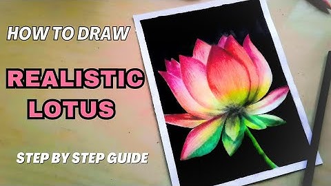 How to Draw Lotus | Realistic Color Pencil Drawing | Step by Step Tutorial #lotus 