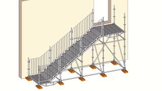 Cinematique De Montage Descalier Public - Echafaudage Metrix