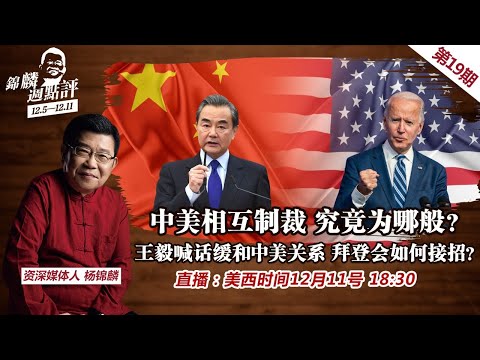 中美相互制裁 究竟为哪般？王毅喊话缓和中美关系 拜登会如何接招？美国17个州支持德州大选诉讼 宪政危机的前奏？翟东升演讲引川普转发 “老朋友”还可靠吗？《锦麟周点评》第19期2020.12.11