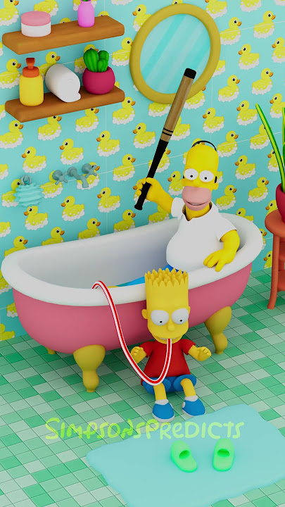 Bart Steals Homer’s Bathwater! 😂🛁 | Funny Animation