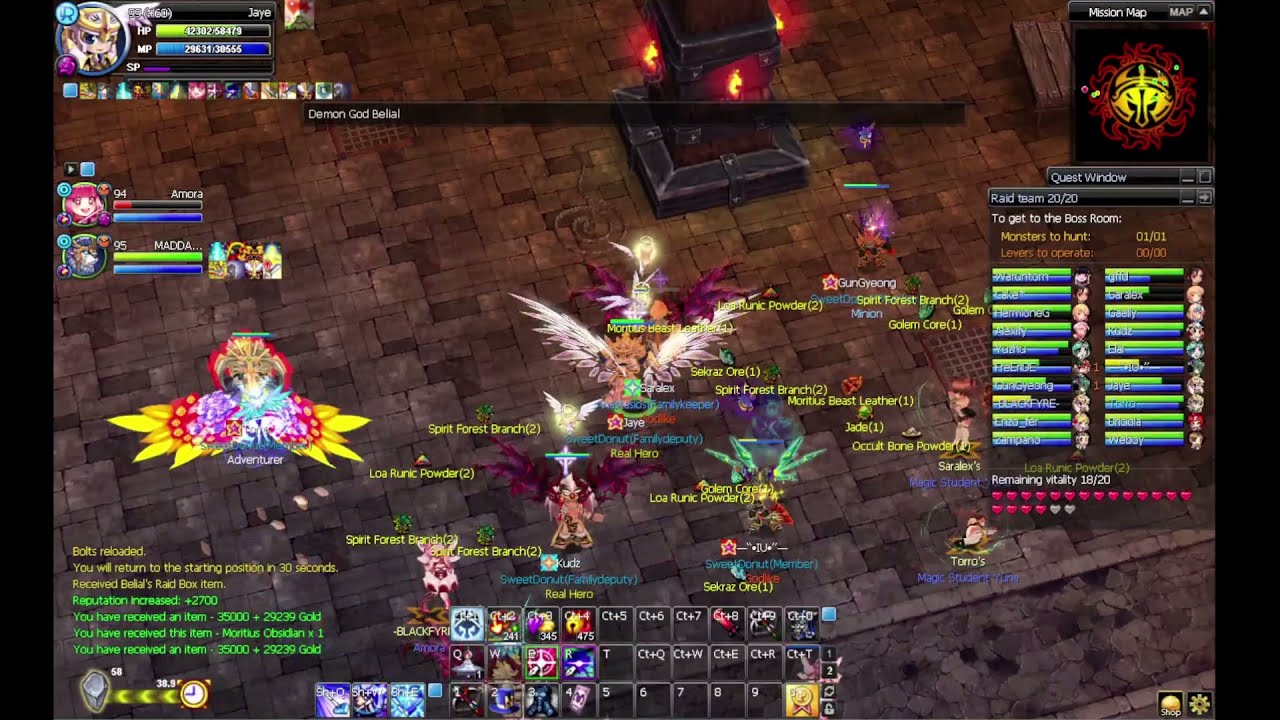 Nostale US - Belial Raid [5man] 30raids/h