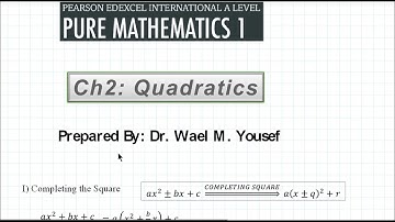 Edexcel Math P1 Quadratics Classified Past Papers