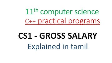 11th computer science | 11th cs  public practical program 1 | gross salary
