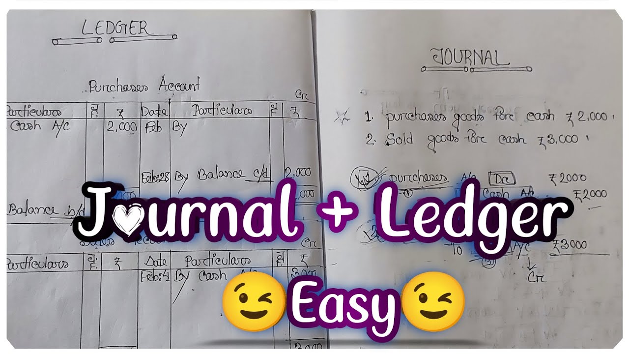 journal and ledger 2 in 1 😉 Balance b/d and c/d in Accounting One