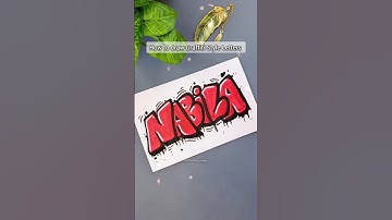 Easiest way to draw Graffiti-Inspired Letters! #art #shorts #lettering #artist #trend #tutorial