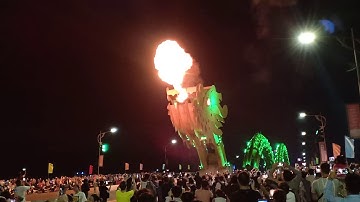 Đà Nẵng : Cận cảnh xem Cầu Rồng phun lửa trong dịp Tết Canh Tý 2020