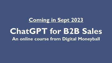 ChatGPT for B2B Sales - Online Course