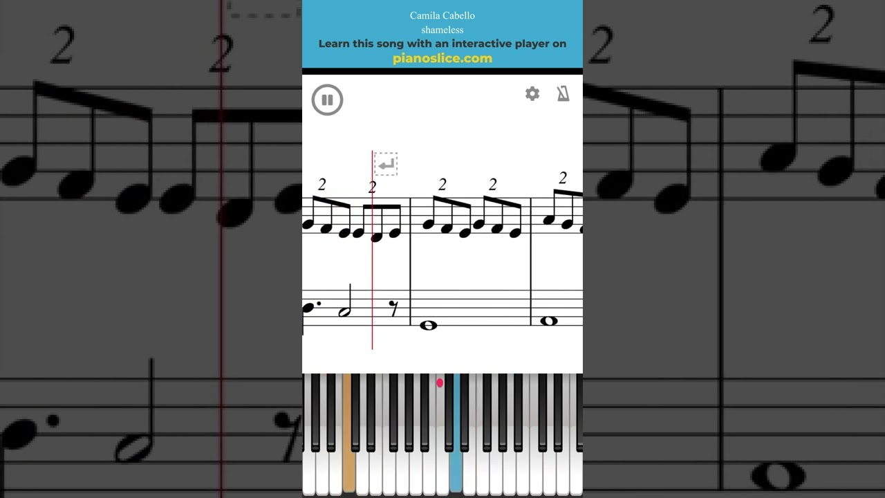 ✅🎹 How to play SHAMELESS - CAMILA CABELLO (Easy Version) Piano Tutorial + Sheet Music