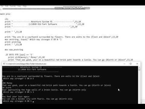 Adventure Game - code your own text adventure in assembler - YouTube