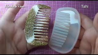 DIY Peine  en resina/ cepillo con resina