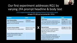 USENIX Security '21 - Driving 2FA Adoption at Scale: Optimizing Two-Factor Authentication...