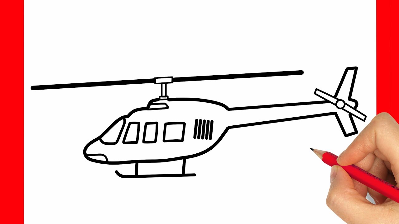 CÓMO DIBUJAR UN HELICÓPTERO YouTube