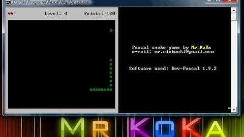 Pascal Snake Game by Mr_KoKa
