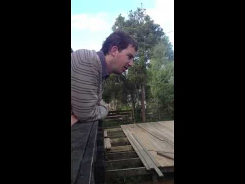 Guy vomits after a night on the piss