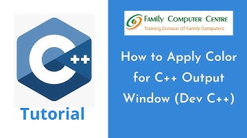 C++ Tutorial | How to Change the background color of the output window (Dev C++)