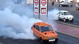 Some Wicked Burnouts And Racing From The TAZ Racing Fiat 126's