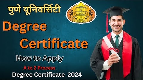 Pune University Degree Certificate 2024 || Convocation Form #Puneuniversity How to Apply 2024