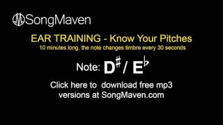 perfect pitch training tones, 10 minutes long - note = -d#/eb