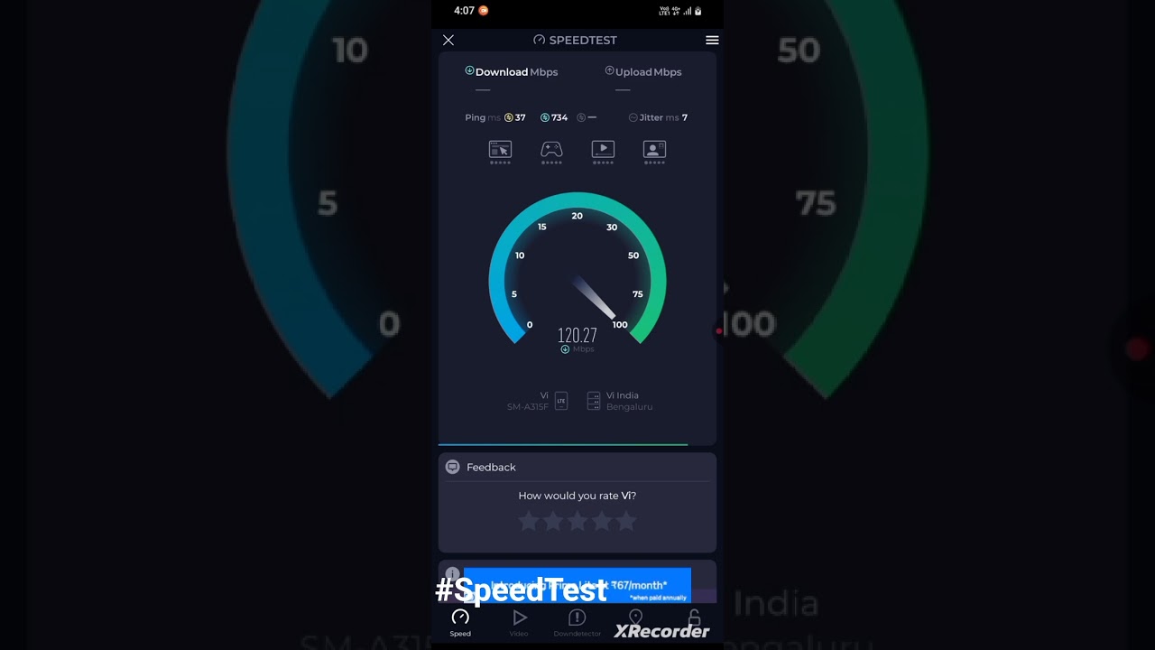 Vi 4g speed test 