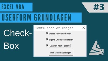 EXCEL VBA - Userform erstellen #3 Checkbox / Kontrollkästchen