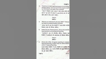 Accounting Standards and Financial Reporting....#previousyearpapers #mdu #ASFR#m.com#shorts