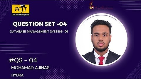 DATABASE MANAGEMENT SYSTEM | QUESTION SET - 04 | Java Institute | Mohamad Ajinas | HYDRA