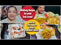 Mukbang ke liye banaye dal palak fruit cream aur bete ke liye french fries vlogs pv19