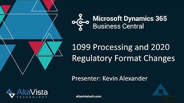 Microsoft Dynamics 365 Business Central: 1099 Processing & 2020 Changes