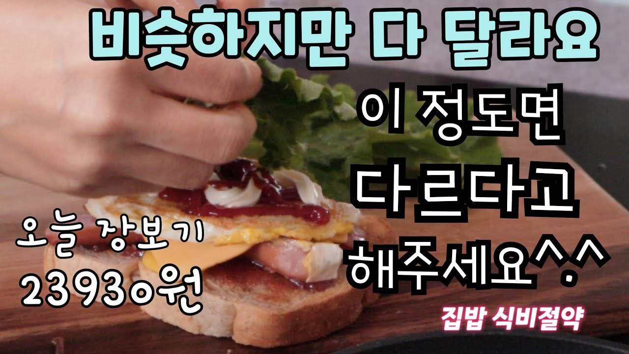 집밥 식비절약 오늘장보기23,930원  비슷하지만 다 다른 돌려막기 집밥메뉴 정하기 쉽지않아요 