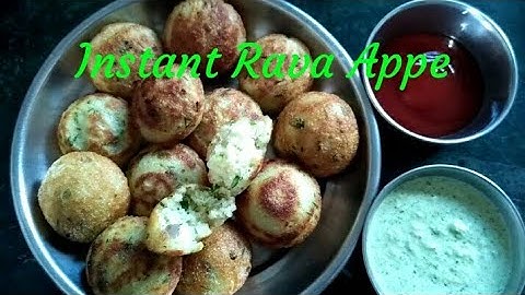 Instant Appe Recipe | Rava Appe Recipe | Breakfast Recipes|Paniyaram Recipe| Instant Kuzhi Paniyaram