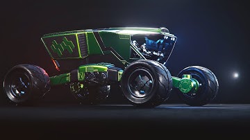 Test EEVEE render blender 2.8 timelapse (My concept planetary buggy)