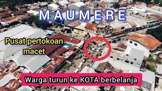 video Drone Suasana Pusat Pertokoan Maumere H-1 Natal 2021