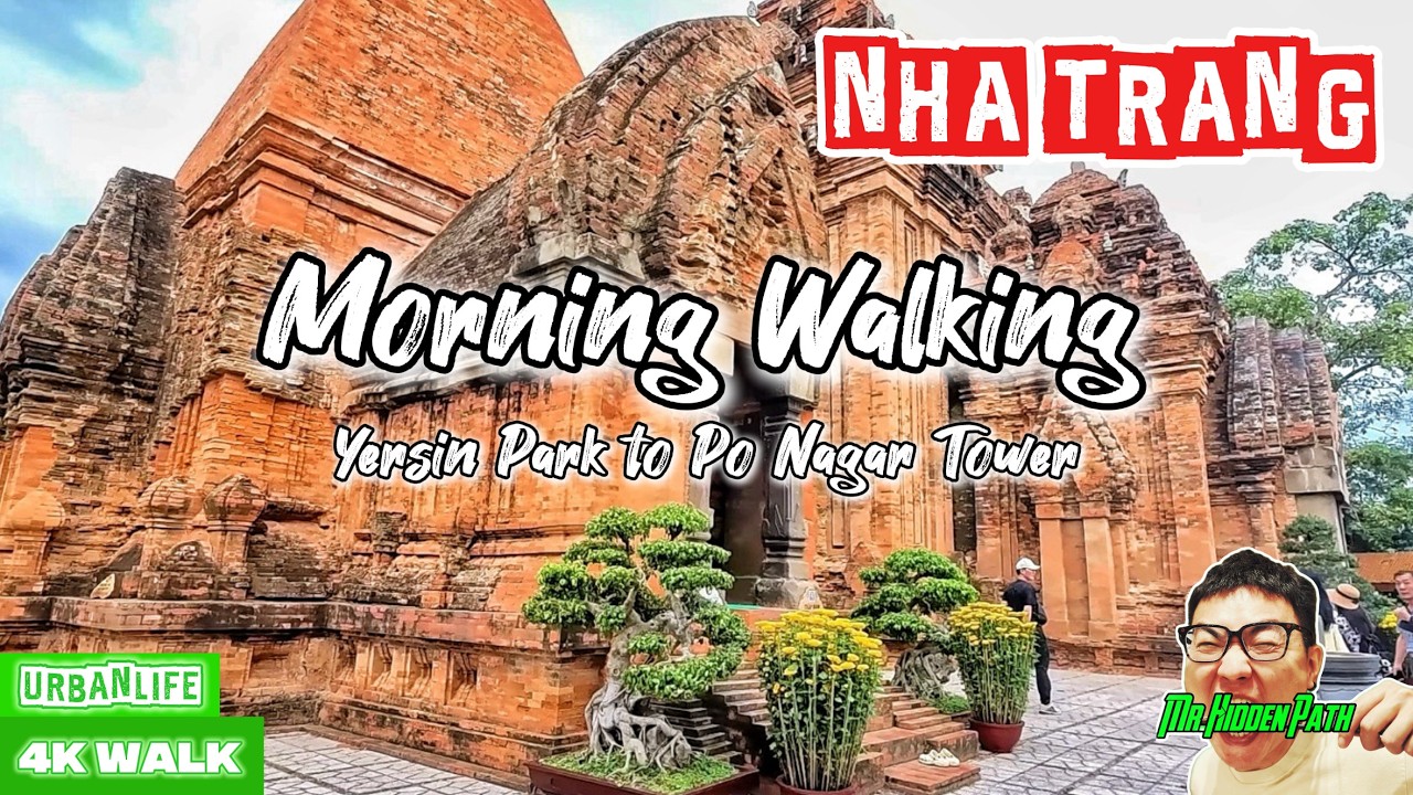 🇻🇳Walking from Yersin Park to Po Nagar Towers | Nha Trang 4K🇻🇳