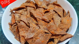 రాగి పిండి తో చిప్స్/Ragi flour chips/evening snack recipe