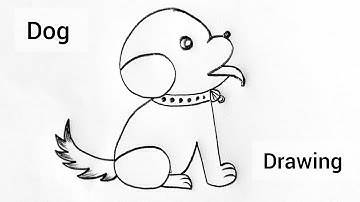 How To Draw A Dog Step By Step | Dog Drawing Easy
